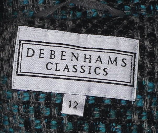 Debenhams Women's Multicoloured Check Overcoat Size 12