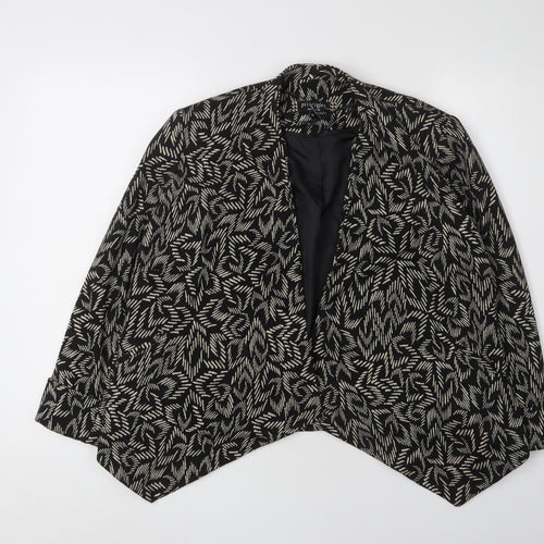Principles Women’s Black Geometric Blazer Size 12