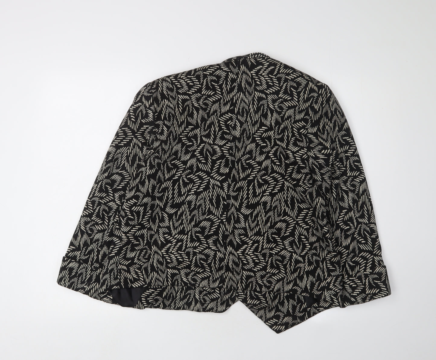 Principles Women’s Black Geometric Blazer Size 12