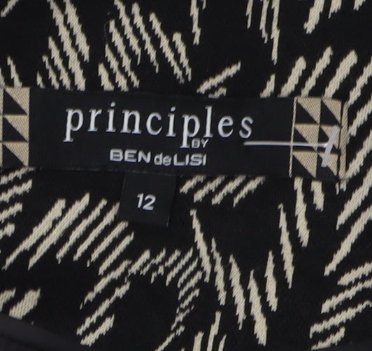 Principles Women’s Black Geometric Blazer Size 12