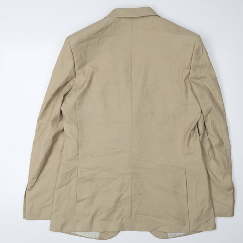 Marks and Spencer Men's Beige Regular Fit Blazer 40R