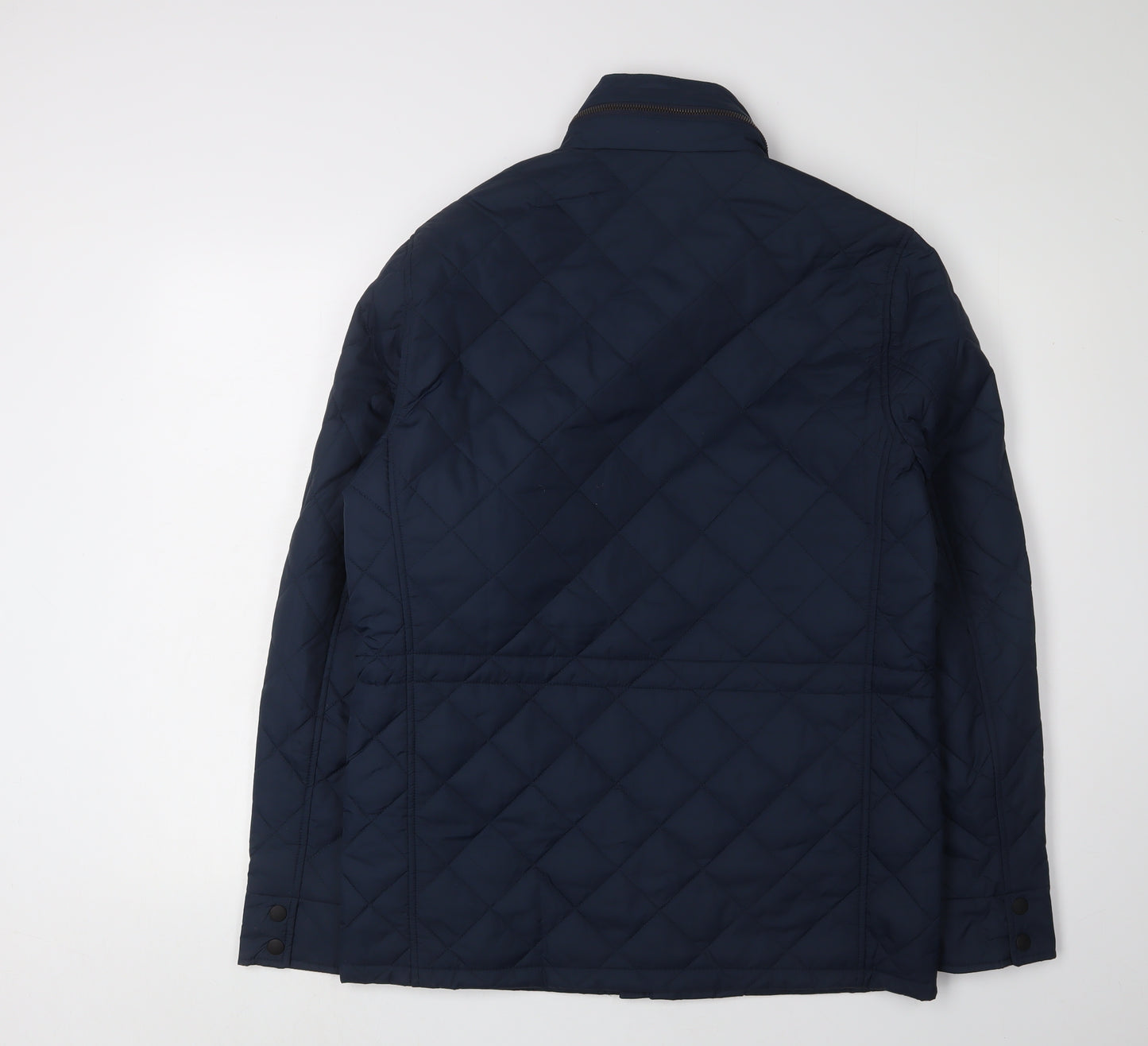 Marks and Spencer Men's Blue Quilted Jacket, Size S