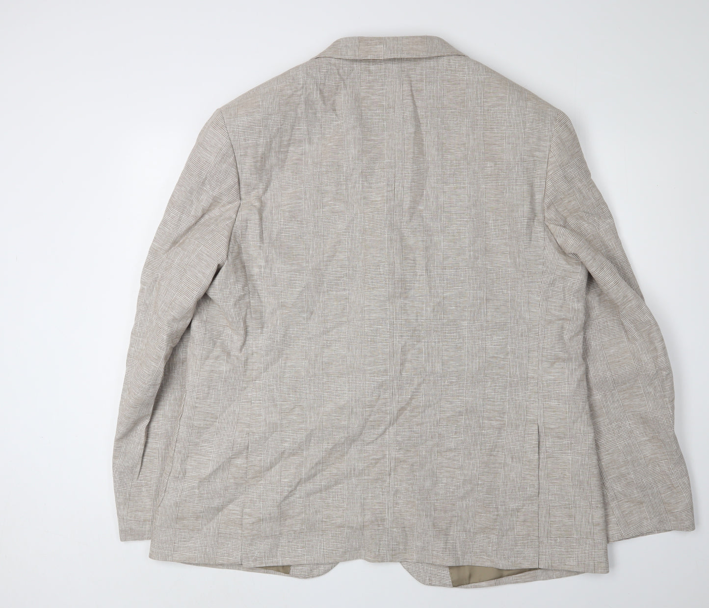 Marks and Spencer Men's Beige Check Blazer 48R Spring