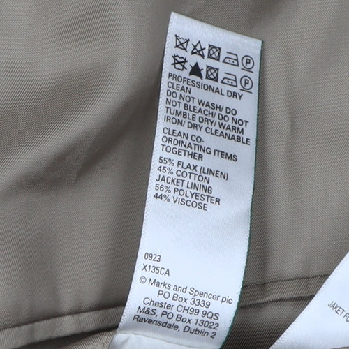 Marks and Spencer Men's Beige Check Blazer 48R Spring