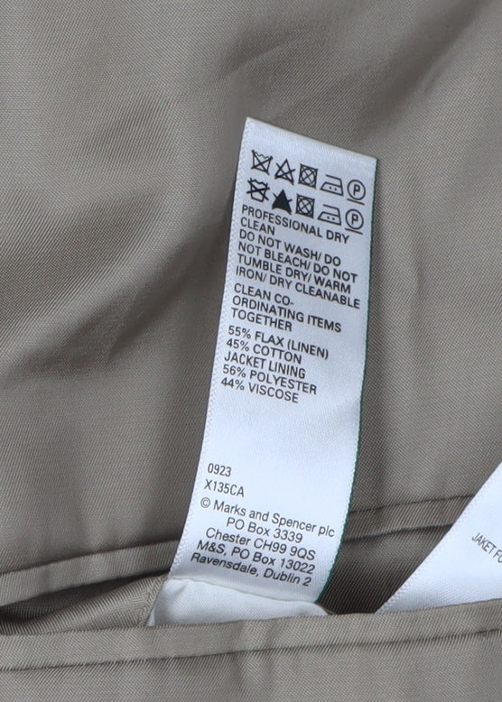 Marks and Spencer Men's Beige Check Blazer 48R Spring