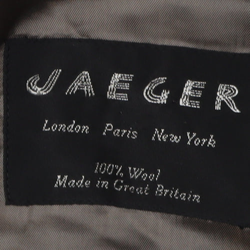 Jaeger Men's Grey Wool Blazer, Size 54L, Classic Fit