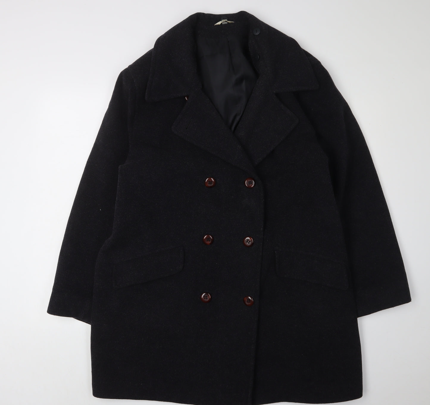 Klass Women's Black Pea Coat Size 20 Formal Wool