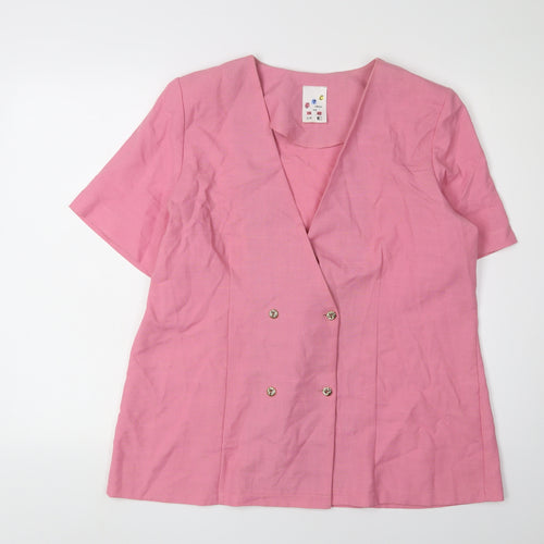 GTC Collection Women's Pink Double-Breasted Jacket