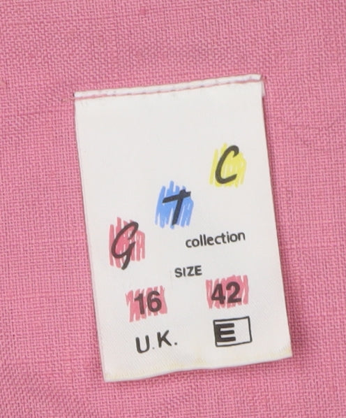 GTC Collection Women's Pink Double-Breasted Jacket