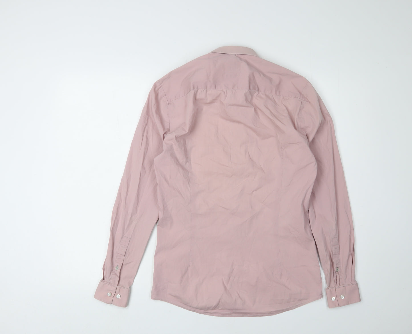 River Island Men's Pink Slim Dress Shirt - Size S
