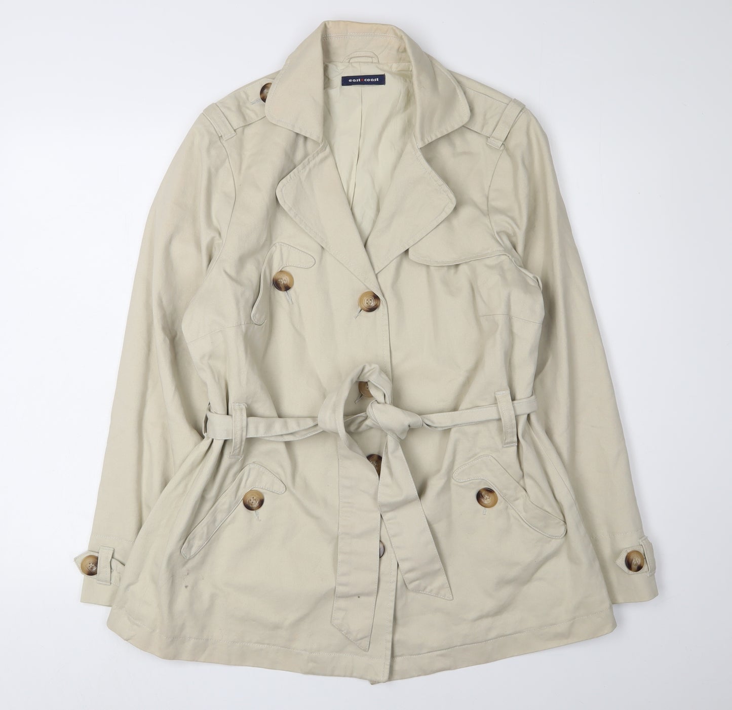 Evans Women's Beige Trench Coat Size 16