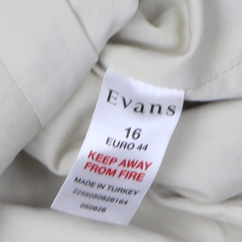 Evans Women's Beige Trench Coat Size 16