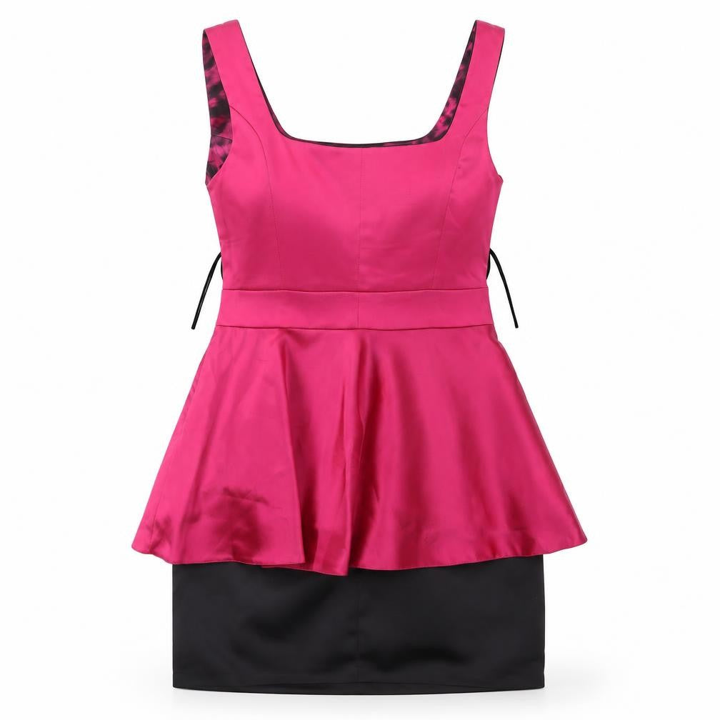 Front view of Unique Boutique Women's Pink Fit & Flare Dress