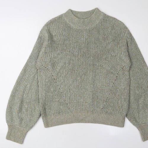 H&M Women's Grey Chunky Pullover Jumper Size 12