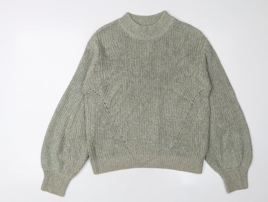 H&M Women's Grey Chunky Pullover Jumper Size 12