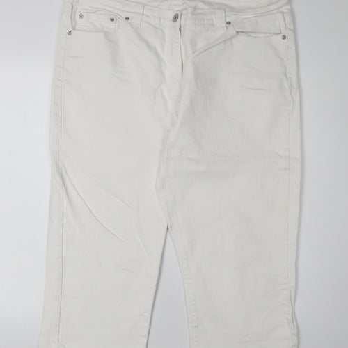 BHS Women's White Straight Jeans Size 18