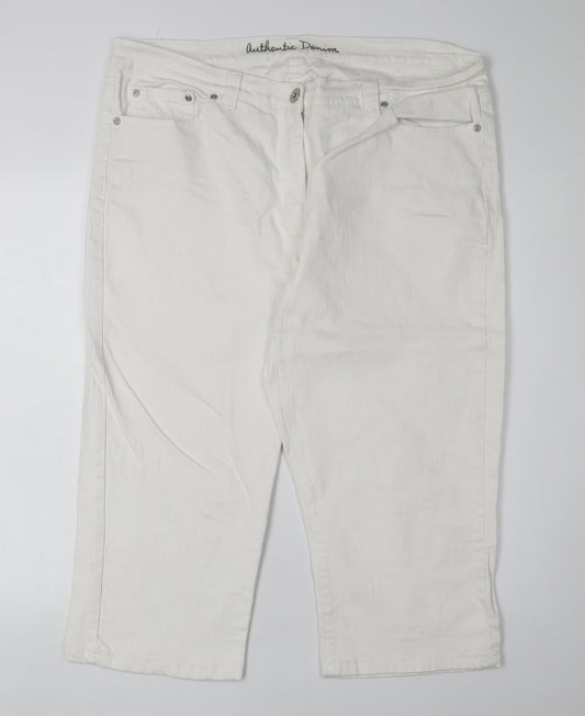 BHS Women's White Straight Jeans Size 18