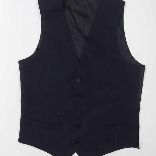 Marks and Spencer Men's Blue Waistcoat Size 36 Regular Fit