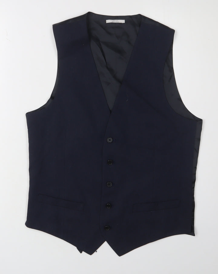 Marks and Spencer Men's Blue Waistcoat Size 36 Regular Fit