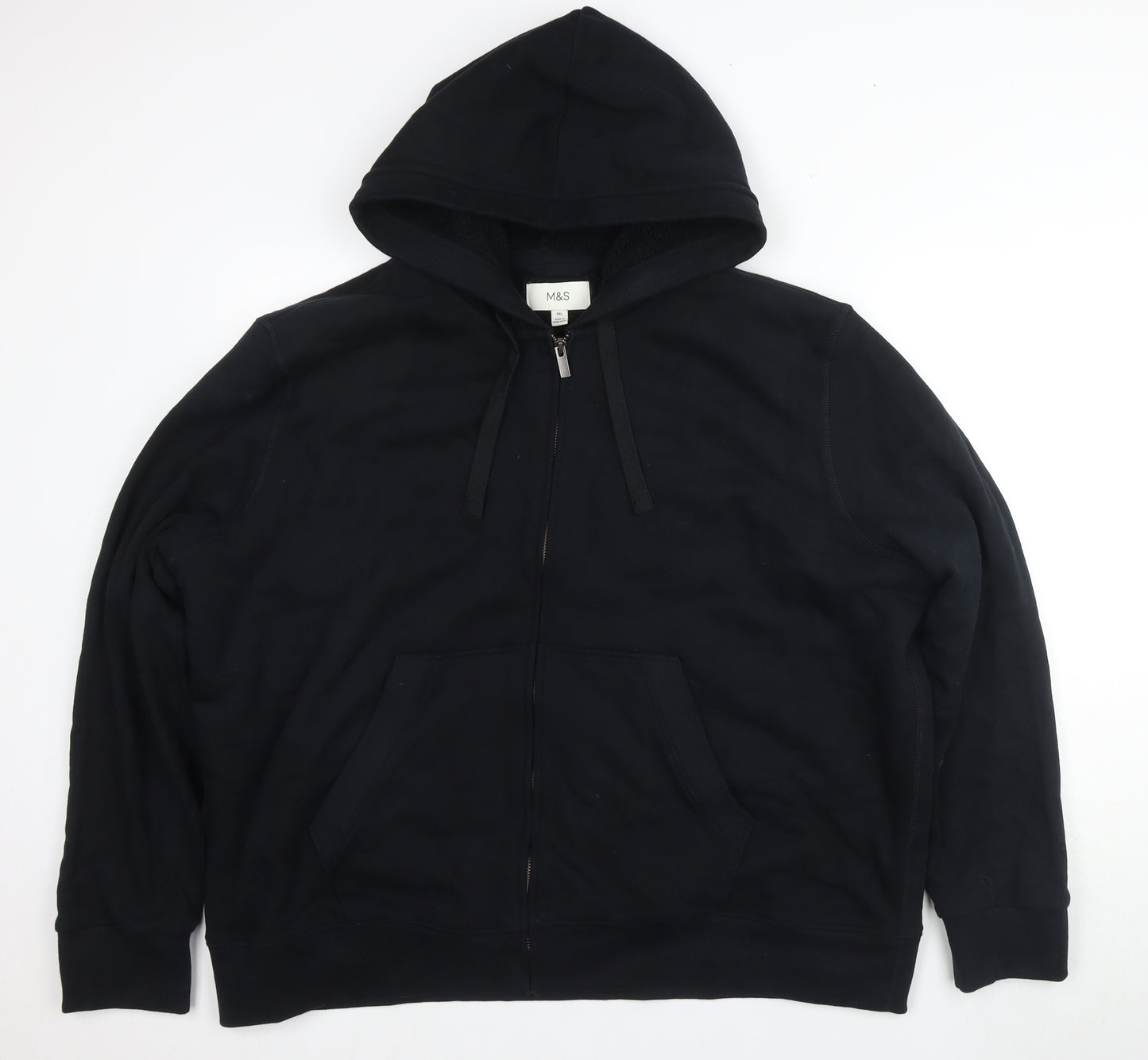 Marks and Spencer Unisex Black Full Zip Hoodie XL