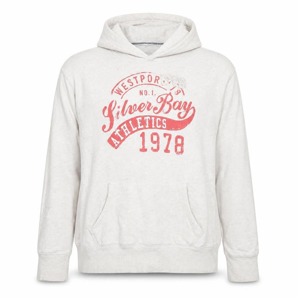 H&M Women's Ivory Pullover Hoodie M - Cozy Casual Wear