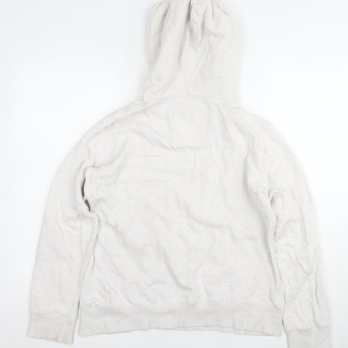 H&M Women's Ivory Pullover Hoodie M - Cozy Casual Wear