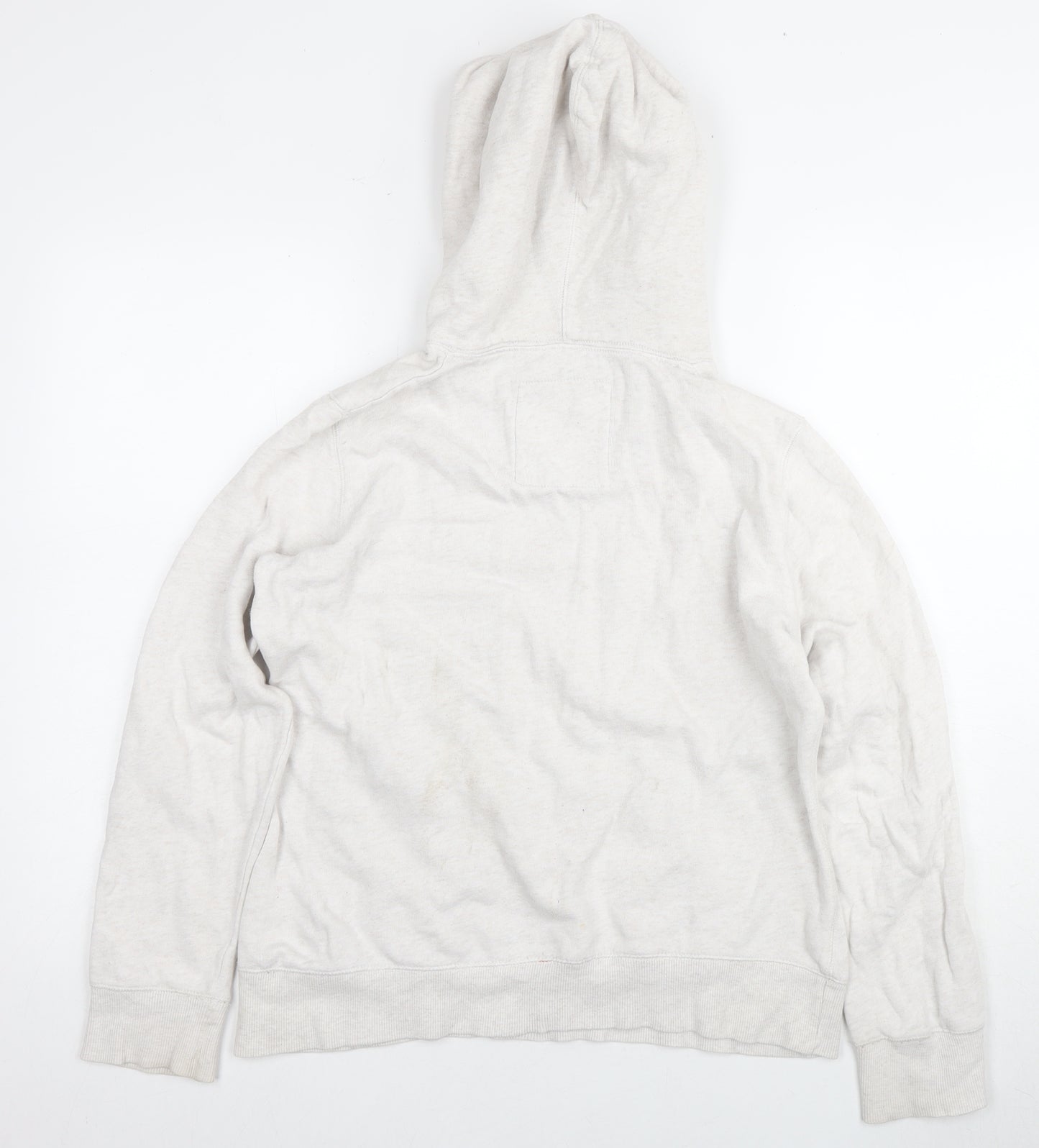 H&M Women's Ivory Pullover Hoodie M - Cozy Casual Wear