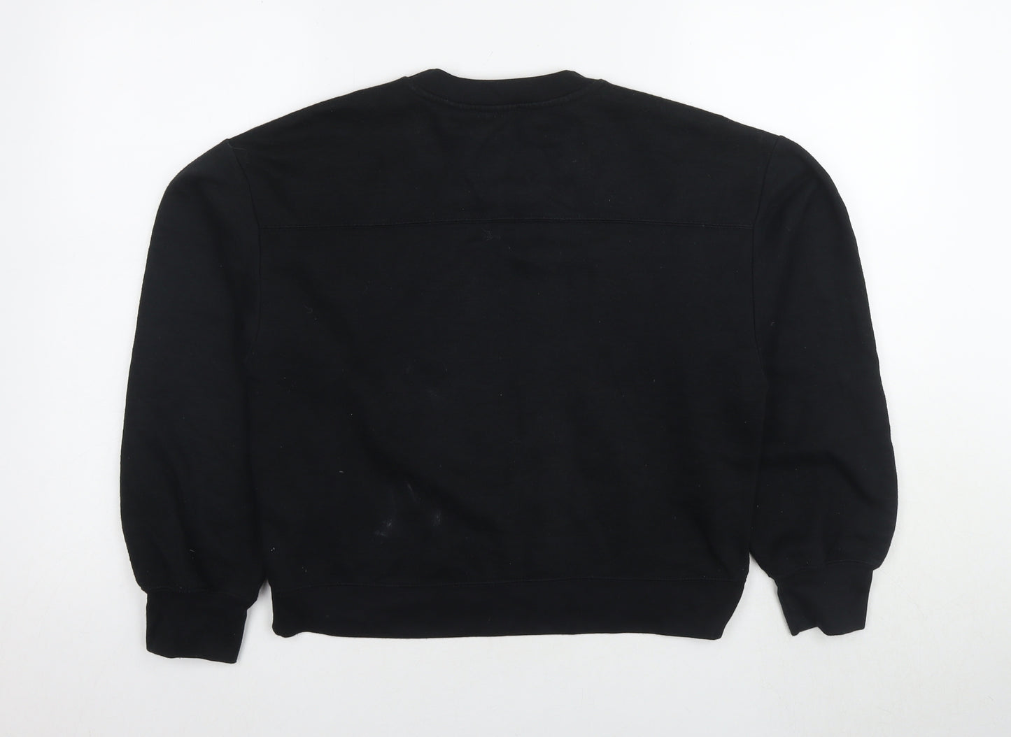 Zara Women's Black Pullover Sweatshirt M - Casual Crew Neck