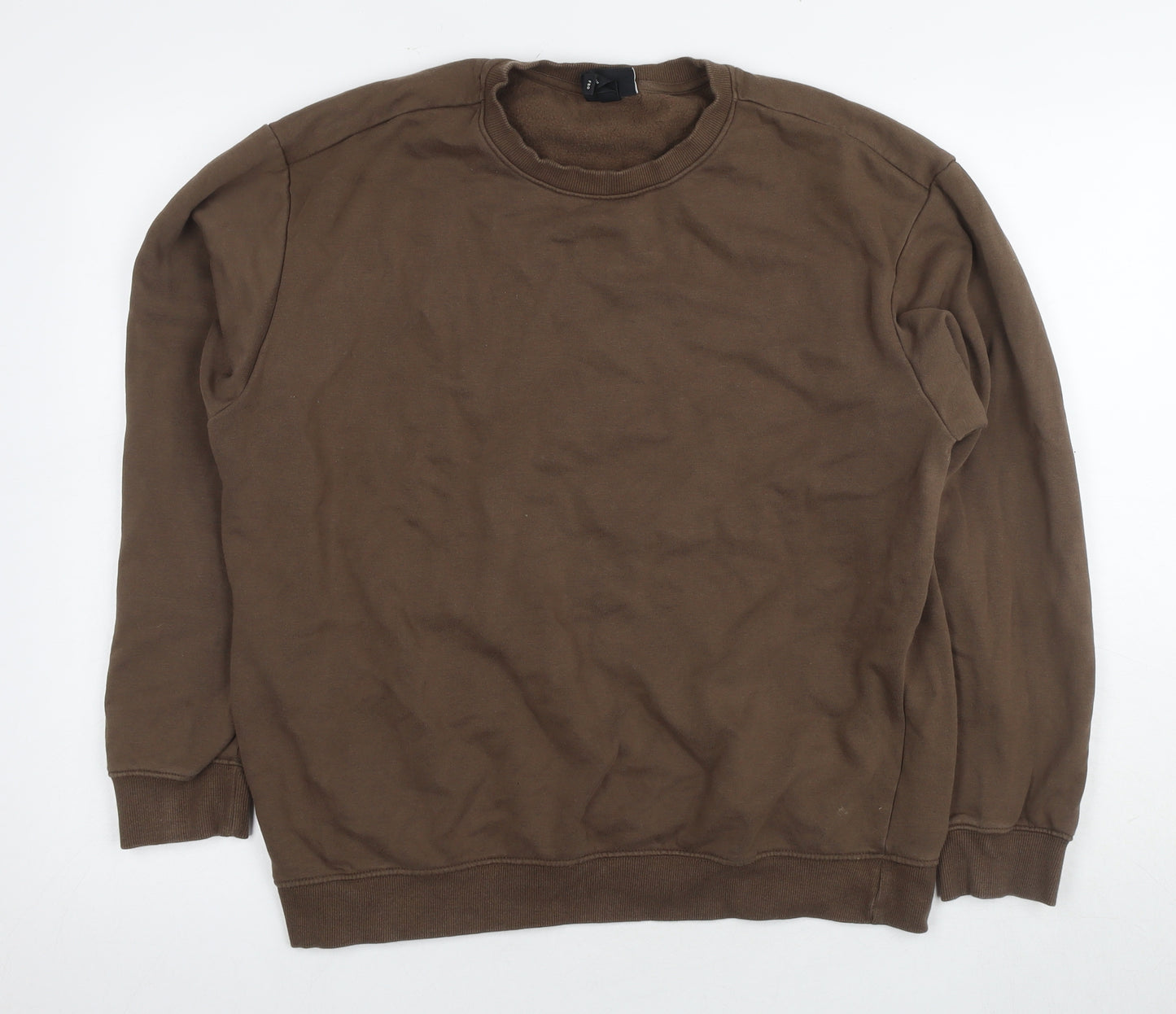 H&M Men's Brown Crew Neck Sweatshirt - Size M