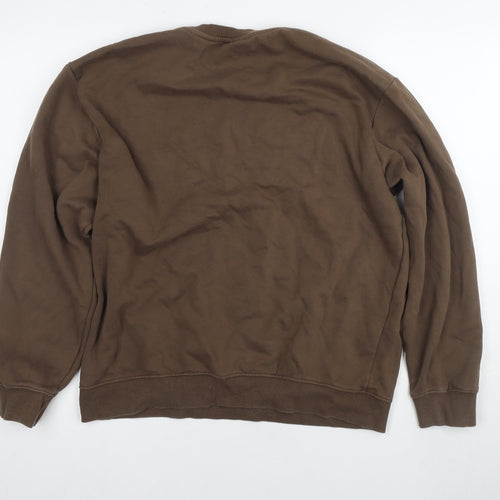 H&M Men's Brown Crew Neck Sweatshirt - Size M