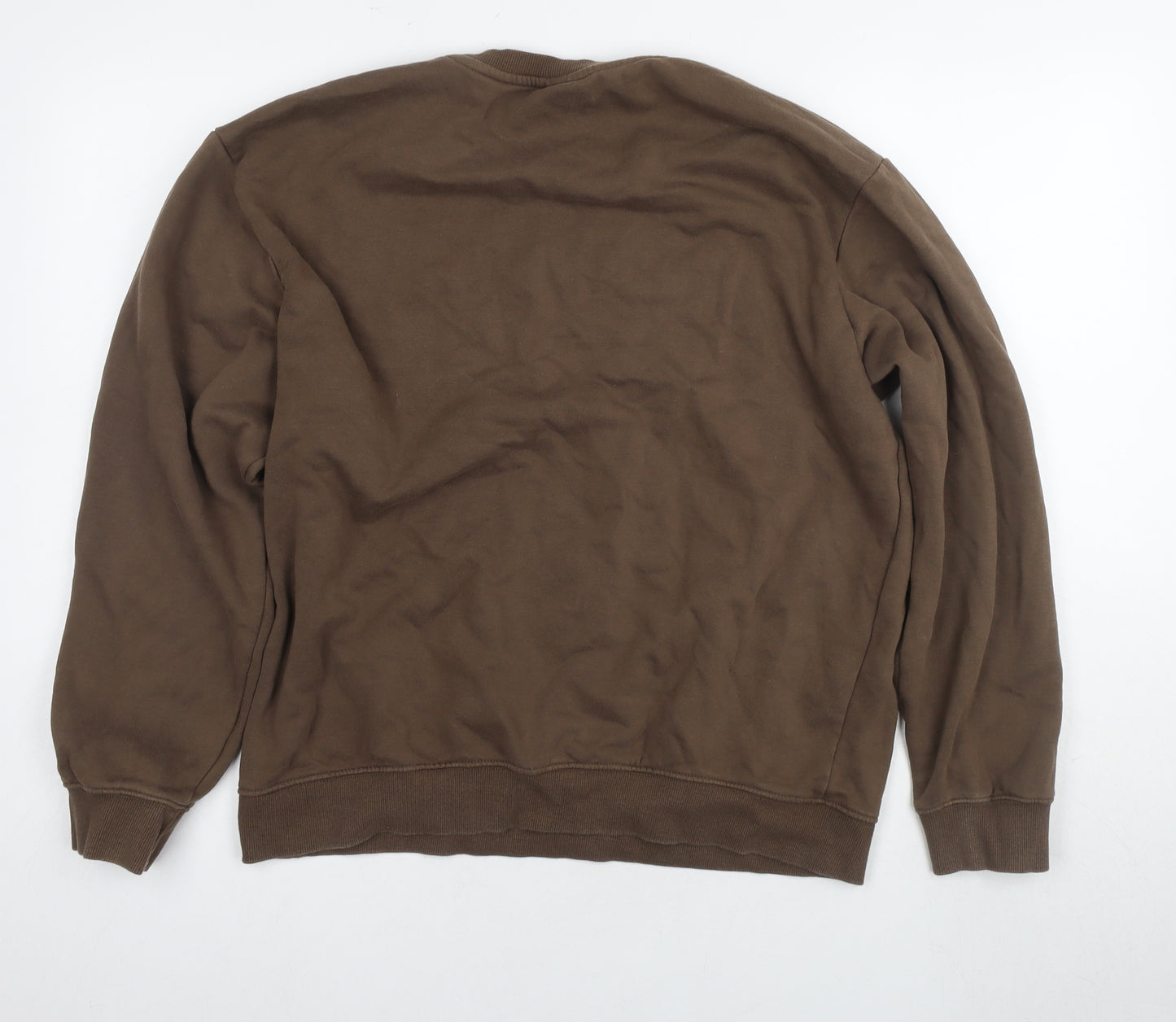 H&M Men's Brown Crew Neck Sweatshirt - Size M