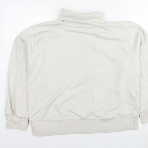 Zara Women's Ivory Roll Neck Pullover Sweatshirt - Size 12