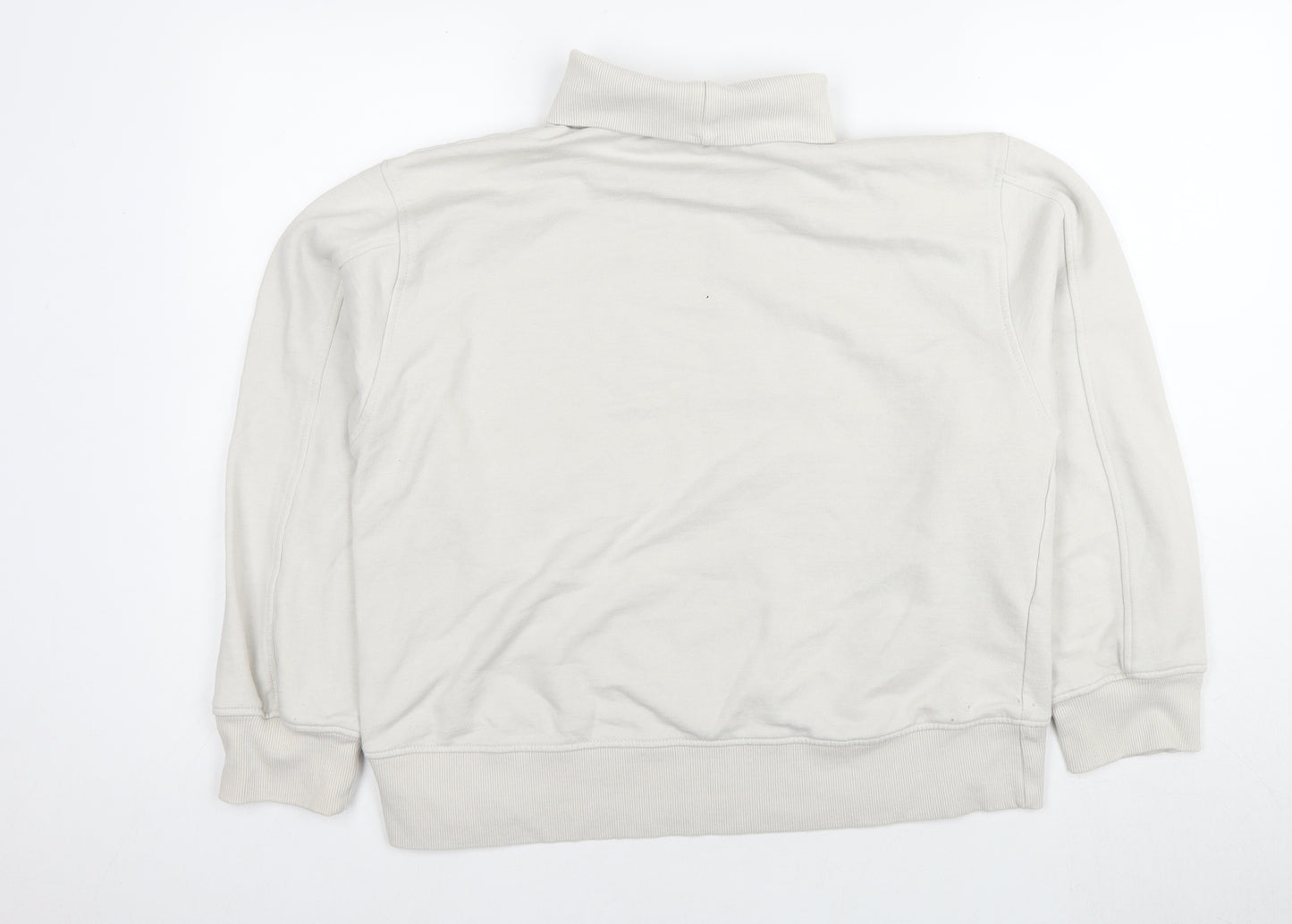 Zara Women's Ivory Roll Neck Pullover Sweatshirt - Size 12