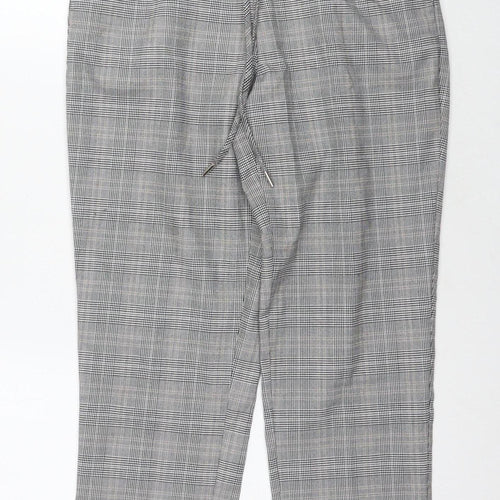 Ellanne Rose Women's Cropped Black Check Trousers M