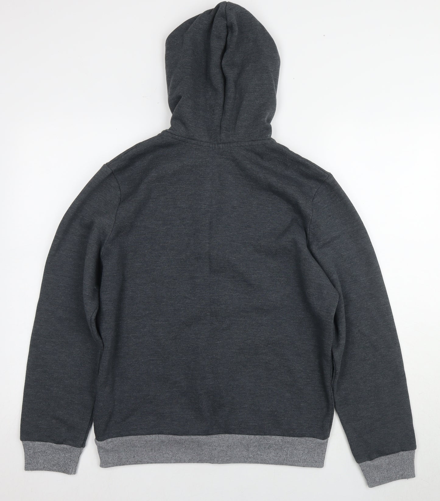 Topman Men's Grey XL Fleece Full Zip Hoodie