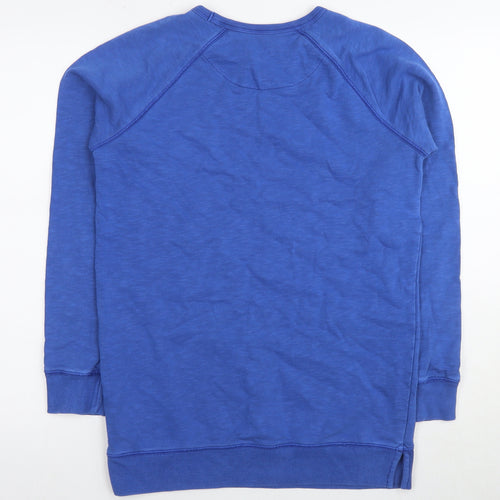 Boden Girls Blue Cotton Pullover Sweatshirt, Long Sleeve, Size 14