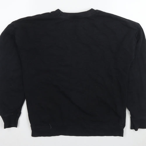 New Look Women's Black Graphic Sweatshirt S