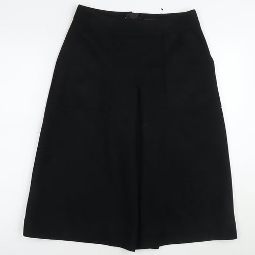 Marks and Spencer Women's Black Zip Skirt UK 10 Regular