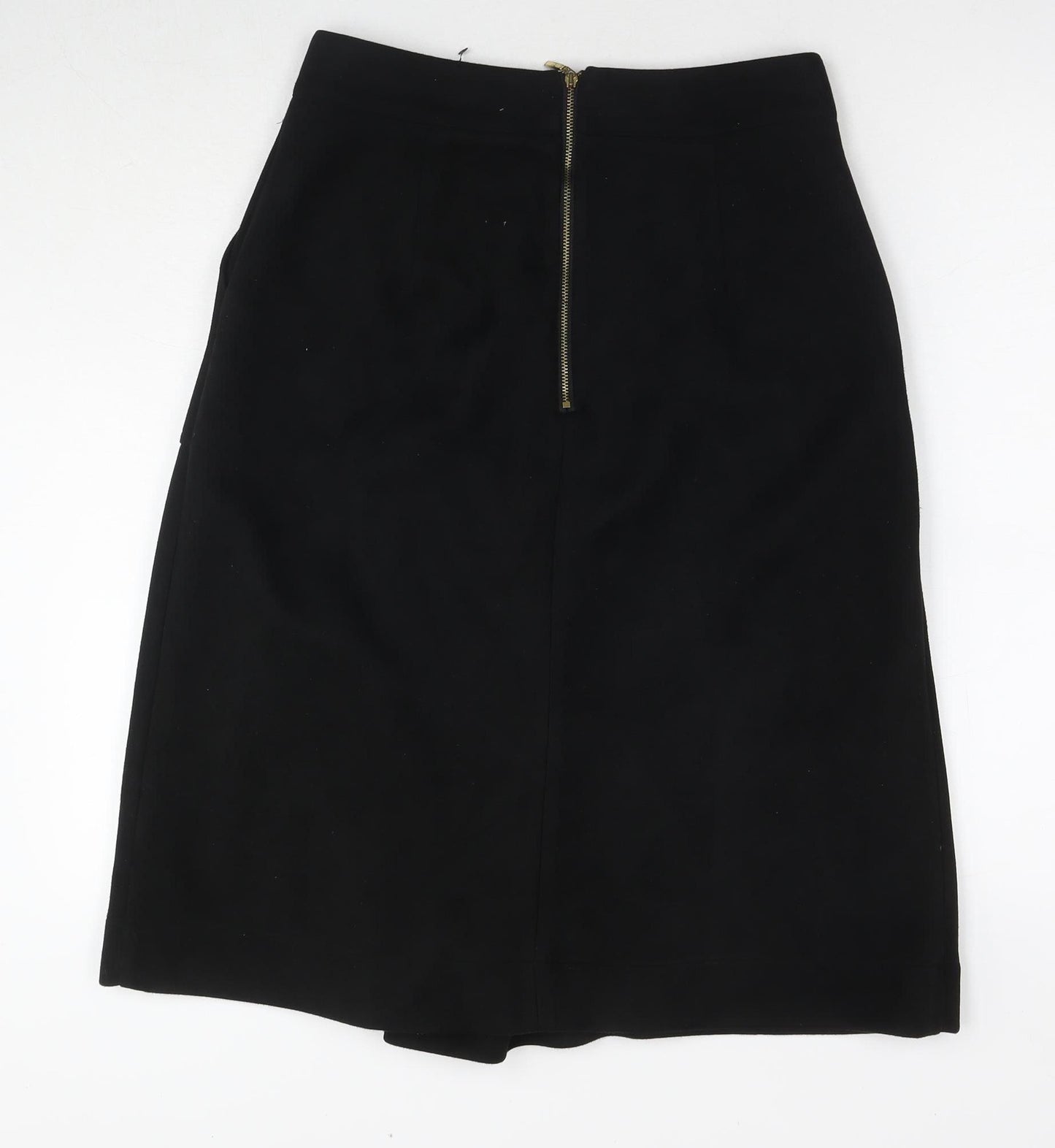 Marks and Spencer Women's Black Zip Skirt UK 10 Regular