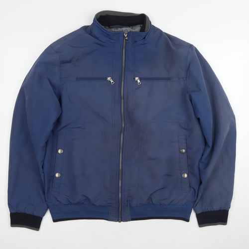 Marks and Spencer Men's Blue Bomber Jacket L