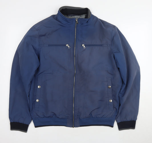 Marks and Spencer Men's Blue Bomber Jacket L