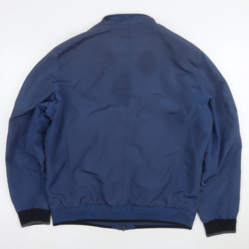 Marks and Spencer Men's Blue Bomber Jacket L