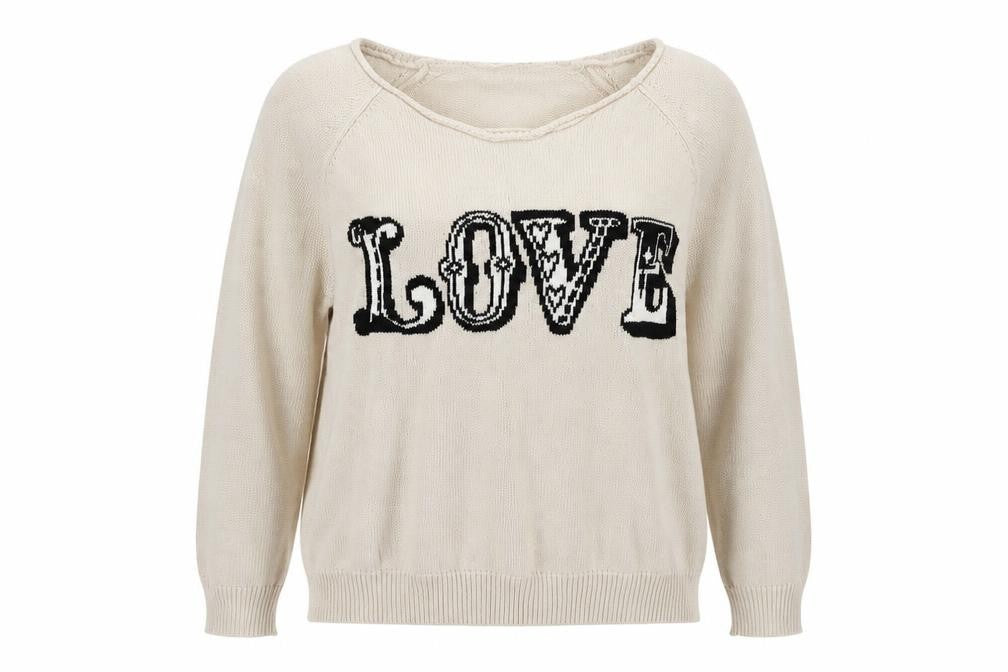 Front view of Miss Selfridge Women's Beige jumper, size 12
