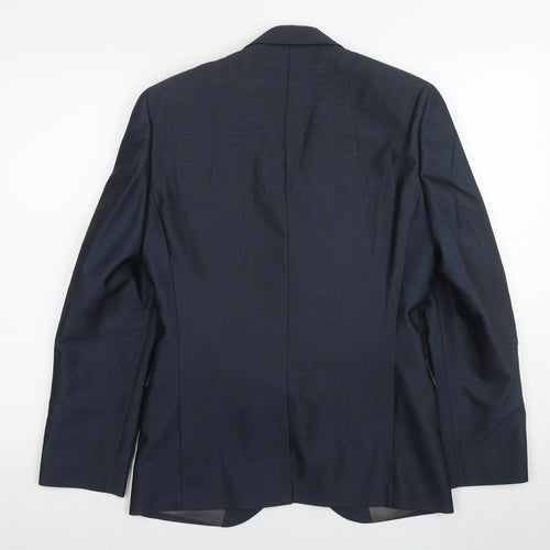 Next Men's Blue Slim Fit Blazer, Size 36S, Business