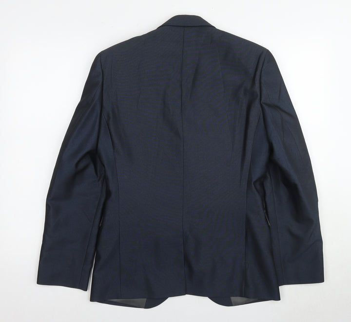 Next Men's Blue Slim Fit Blazer, Size 36S, Business
