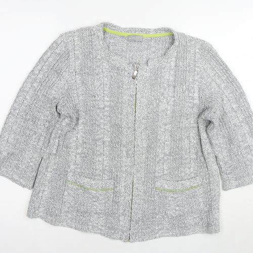 Marks and Spencer Women's Grey Cardigan, L, Chunky-Knit