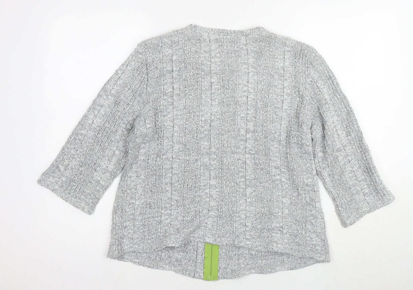 Marks and Spencer Women's Grey Cardigan, L, Chunky-Knit