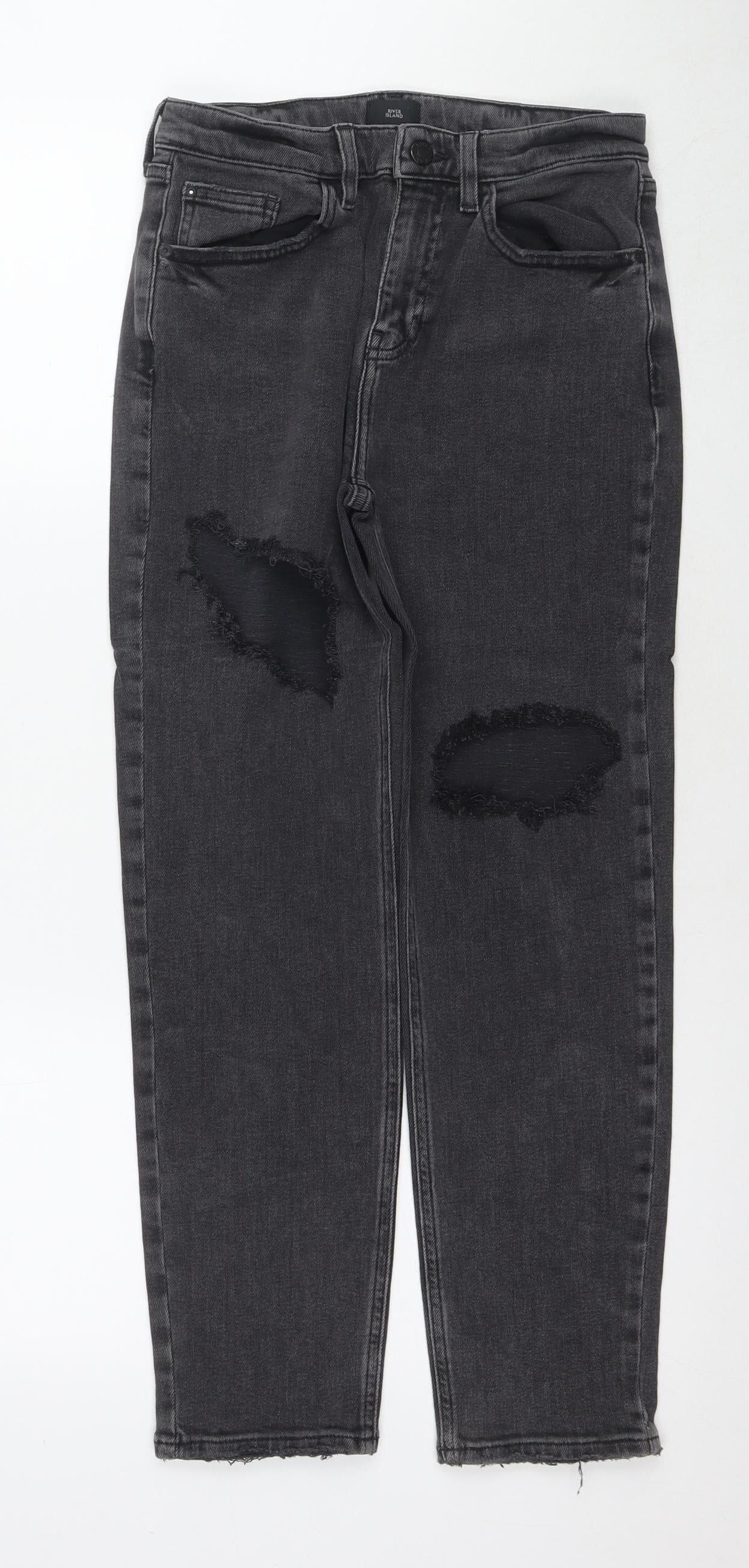 River Island Women's Black Straight Jeans Size 8