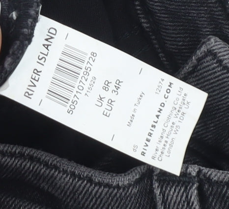 River Island Women's Black Straight Jeans Size 8