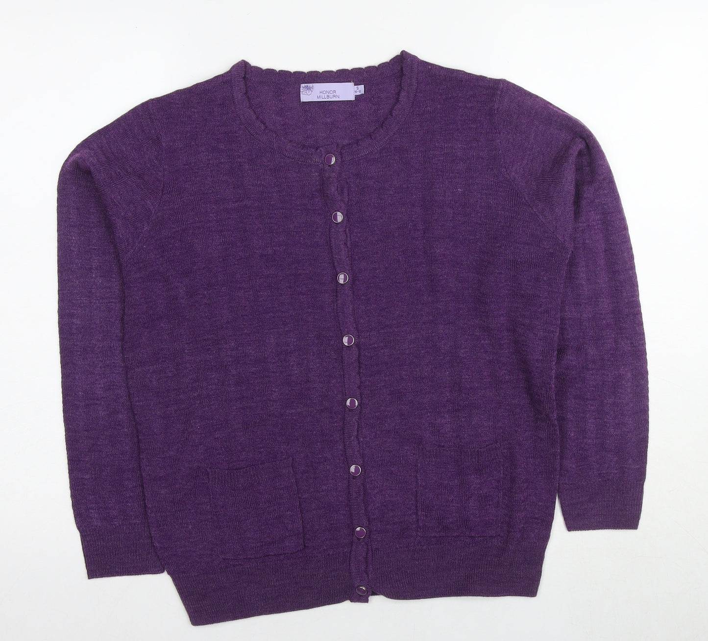 Honor Millburn Women's Purple Cardigan, Size 10, All Seasons